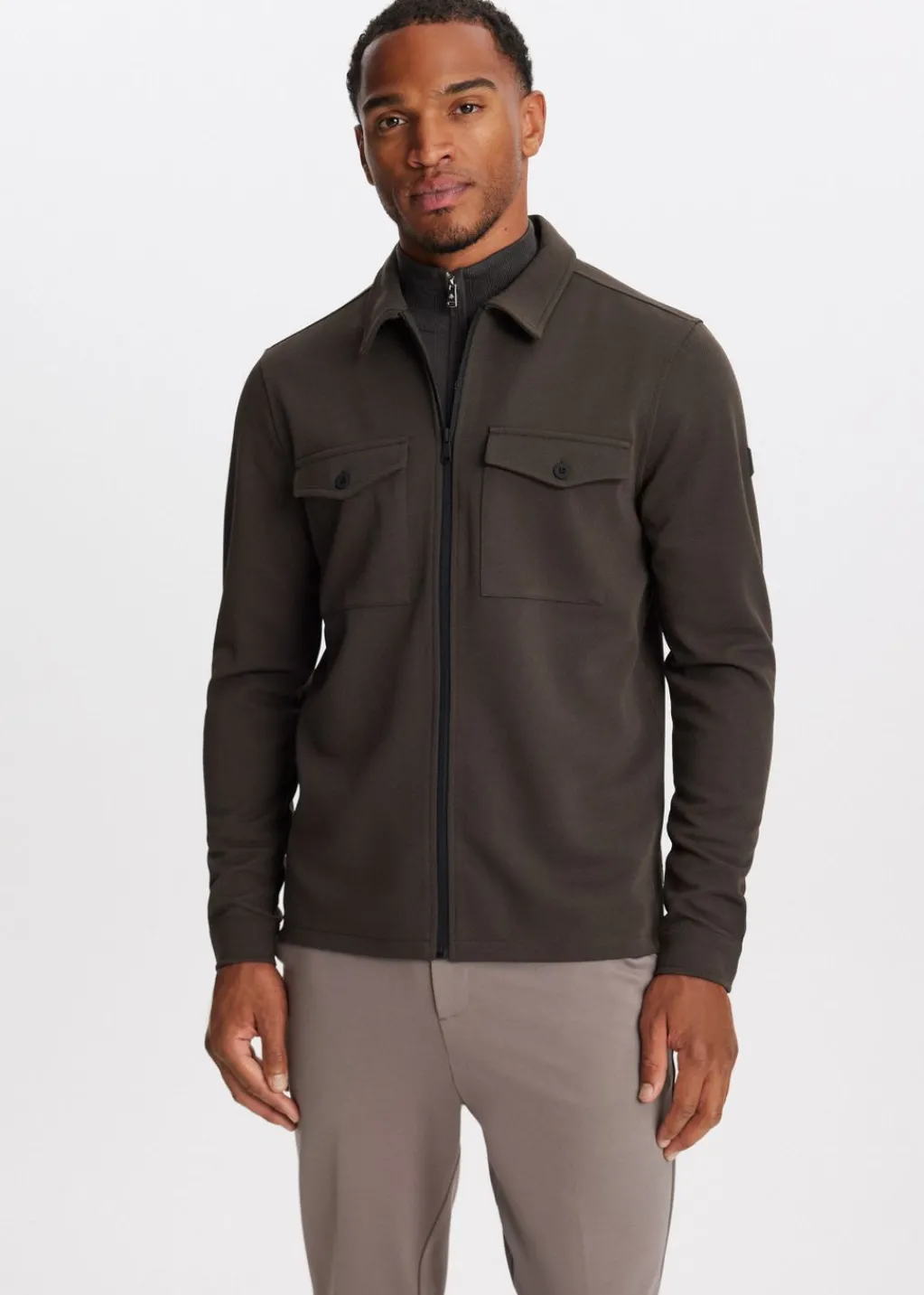 Overshirts<The Sting Overshirt met ritssluiting deepmocca