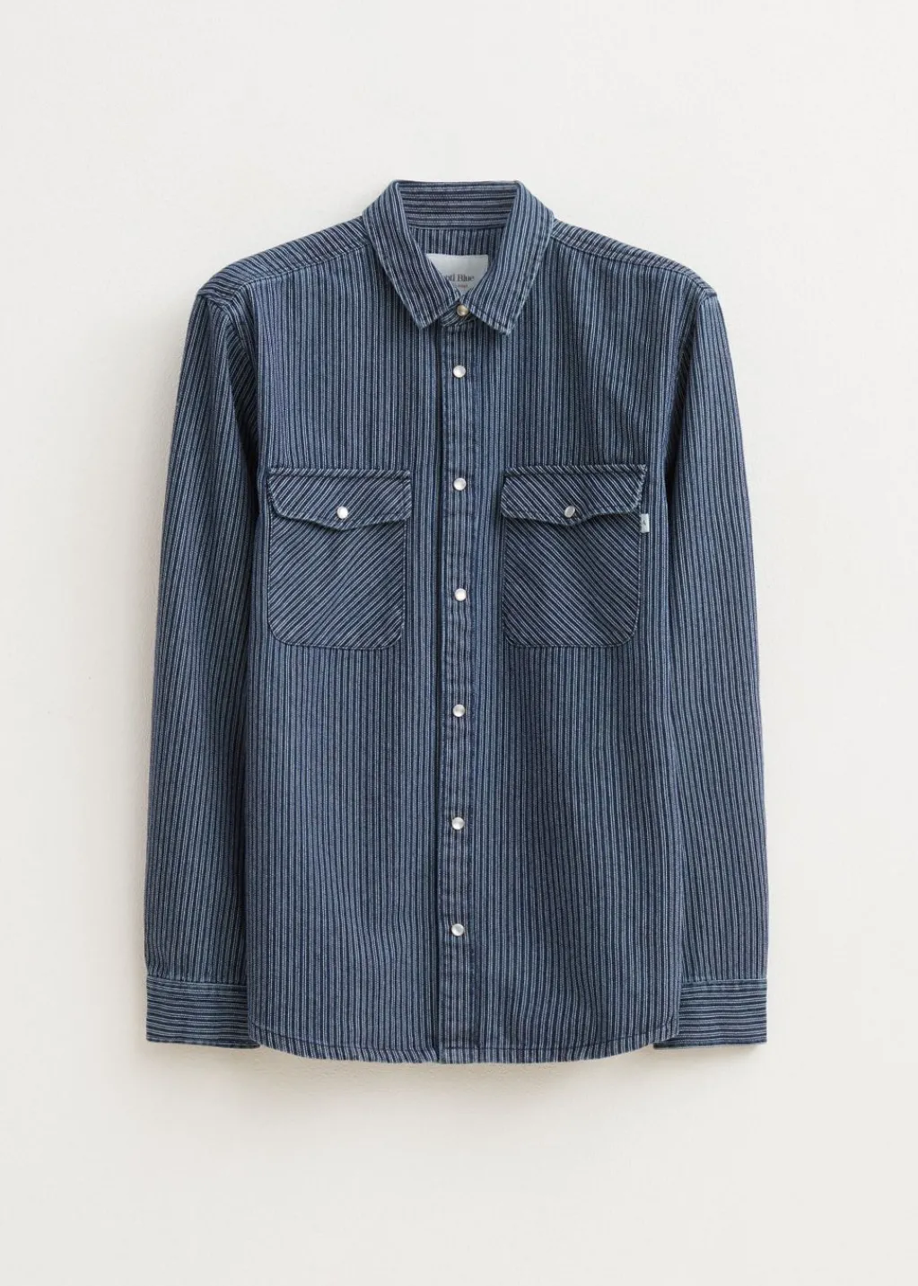 Overshirts<The Sting Overshirt met strepen indigo