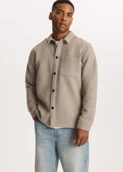 Overshirts<The Sting Overshirt met structuur lichtbruin