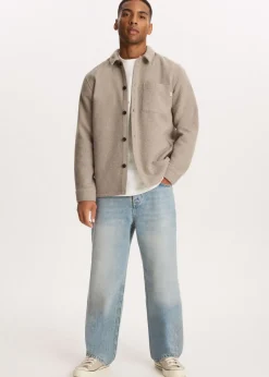 Overshirts<The Sting Overshirt met structuur lichtbruin