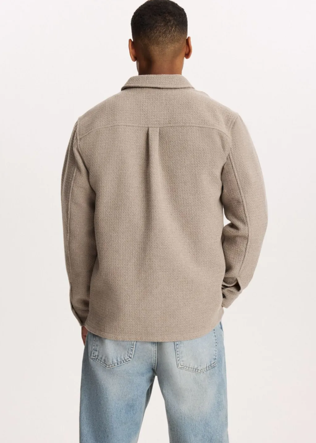 Overshirts<The Sting Overshirt met structuur lichtbruin