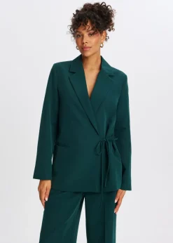 Blazers En Gilets<The Sting Oversized blazer met strik donkergroen