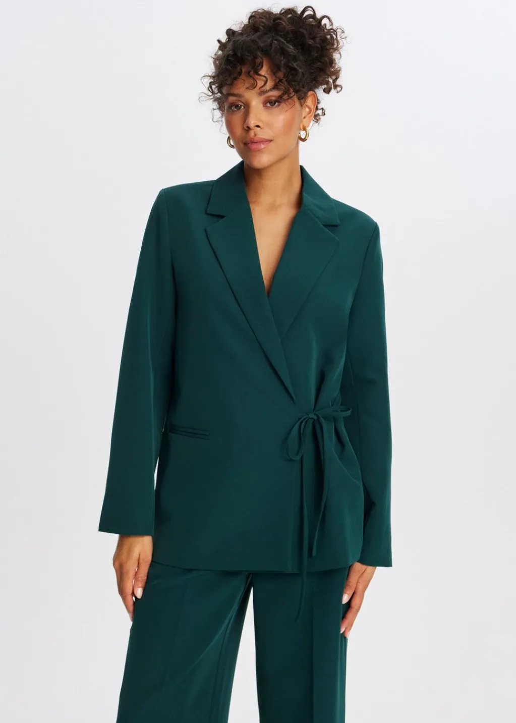 Blazers En Gilets<The Sting Oversized blazer met strik donkergroen