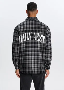 Overshirts<The Sting Oversized geruit overshirt zwart