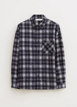 Overshirts<The Sting Oversized overshirt met merk donkerblauw