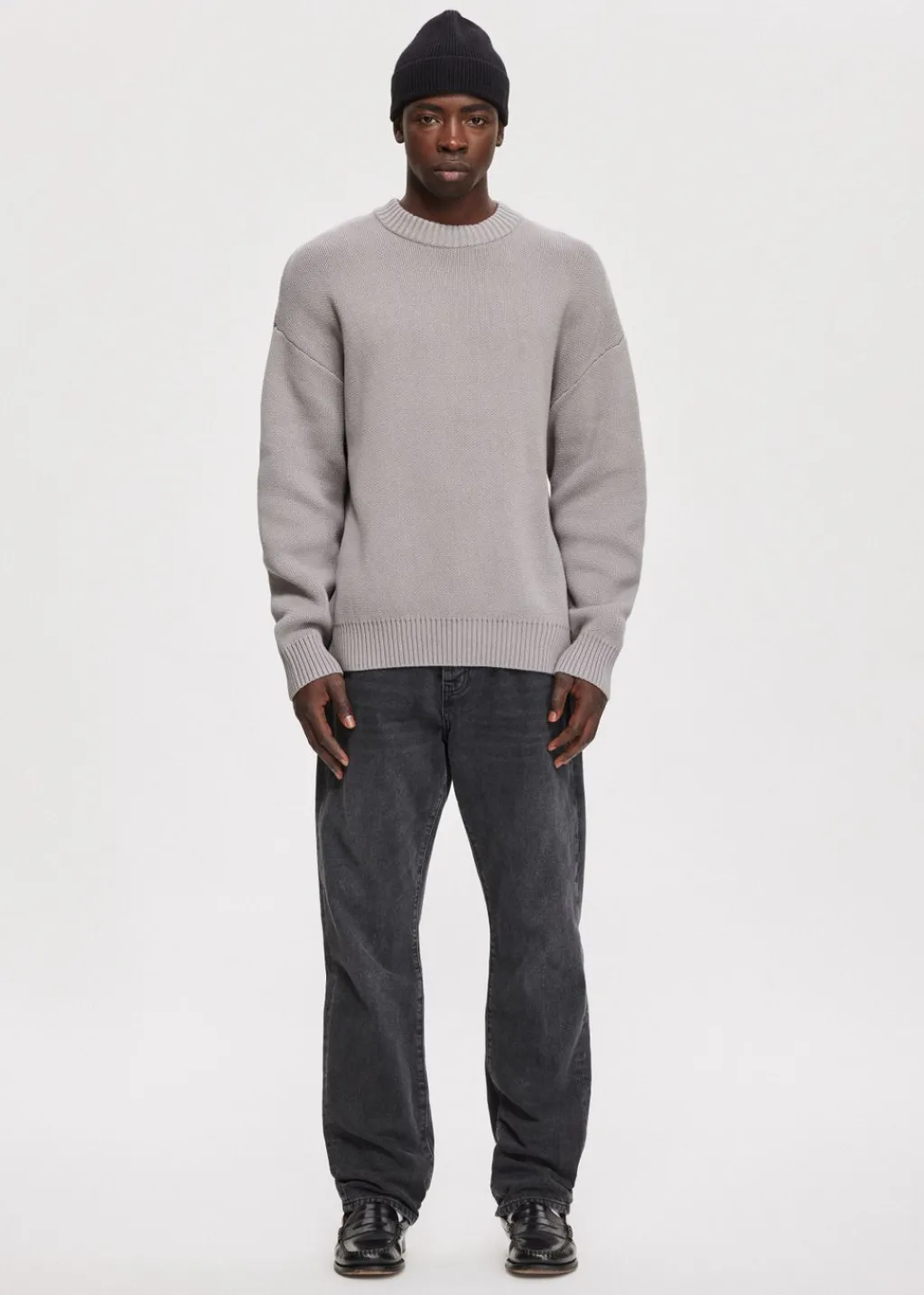 Truien En Vesten<The Sting Oversized trui overlap logo middengrijs