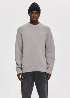 Truien En Vesten<The Sting Oversized trui overlap logo middengrijs