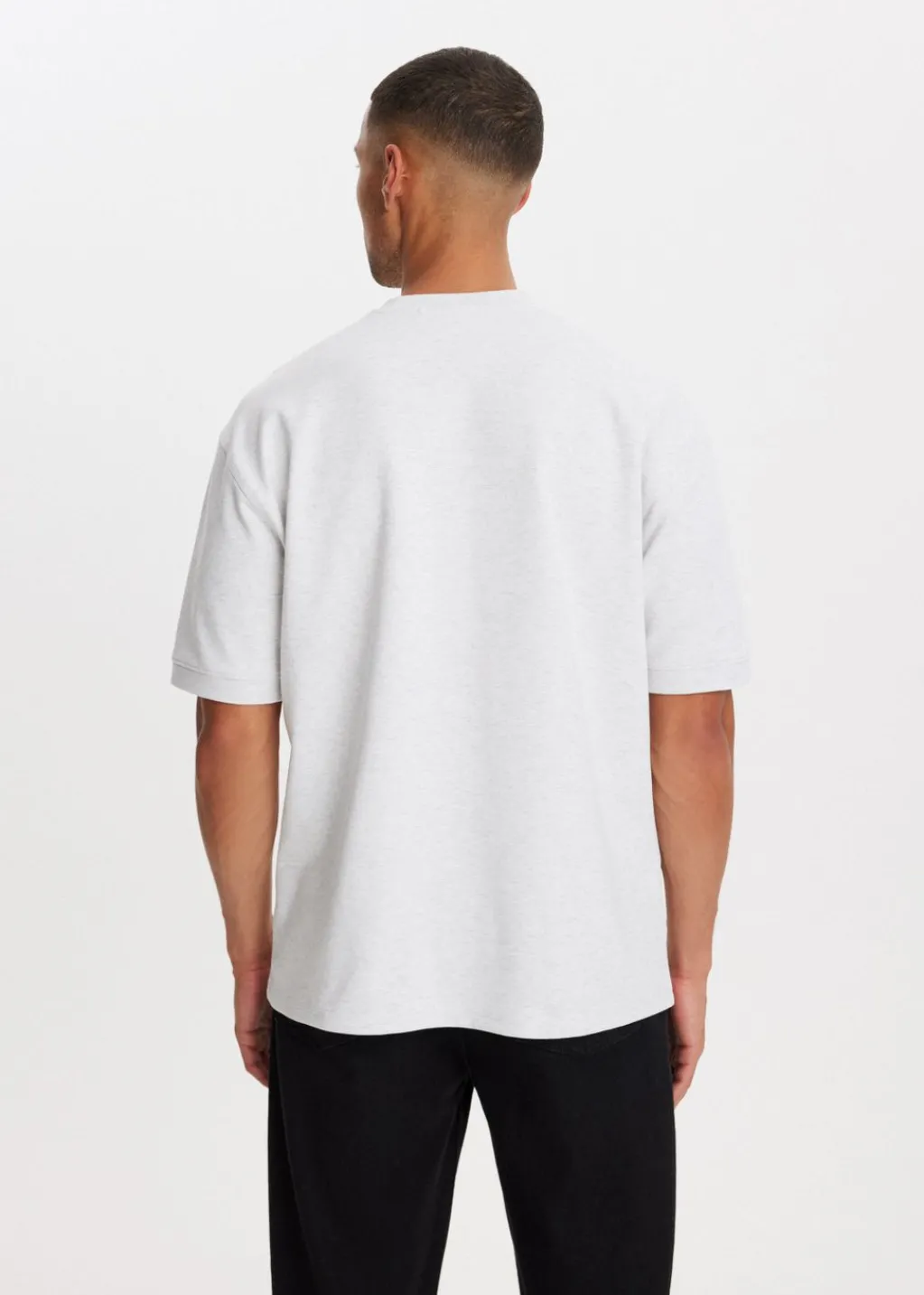 Basics|T-Shirts<The Sting Oversized t-shirt grijs gemêleerd