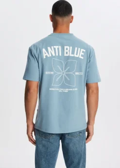 T-Shirts<The Sting Oversized t-shirt met bloem blauw, ijs