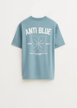 T-Shirts<The Sting Oversized t-shirt met bloem blauw, ijs