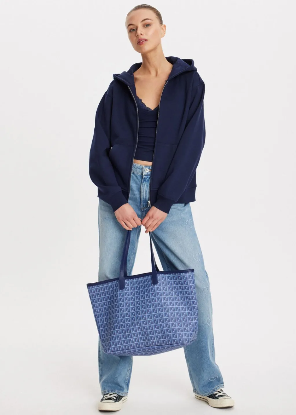 Basics|Truien En Vesten<The Sting Oversized vest met rits donkerblauw