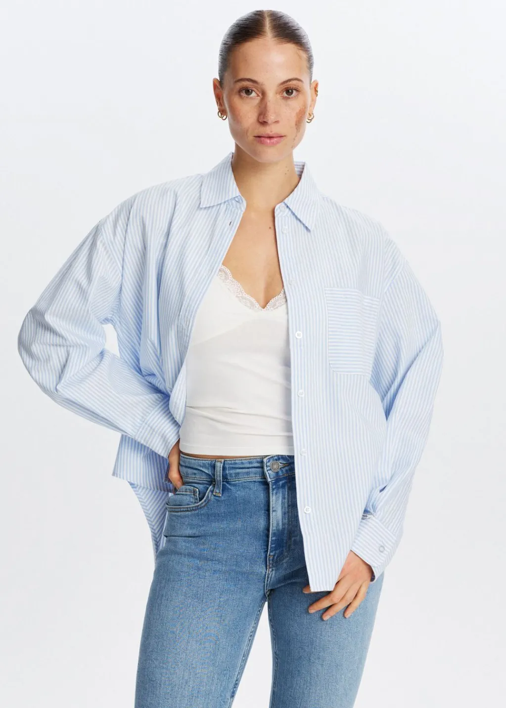 Blouses<The Sting Oxford blouse lichtblauw