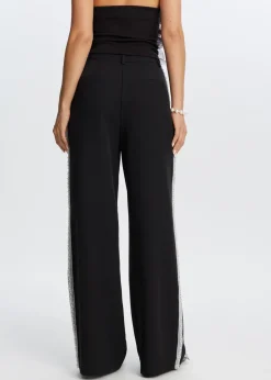 Broeken<The Sting Pantalon met parels zwart