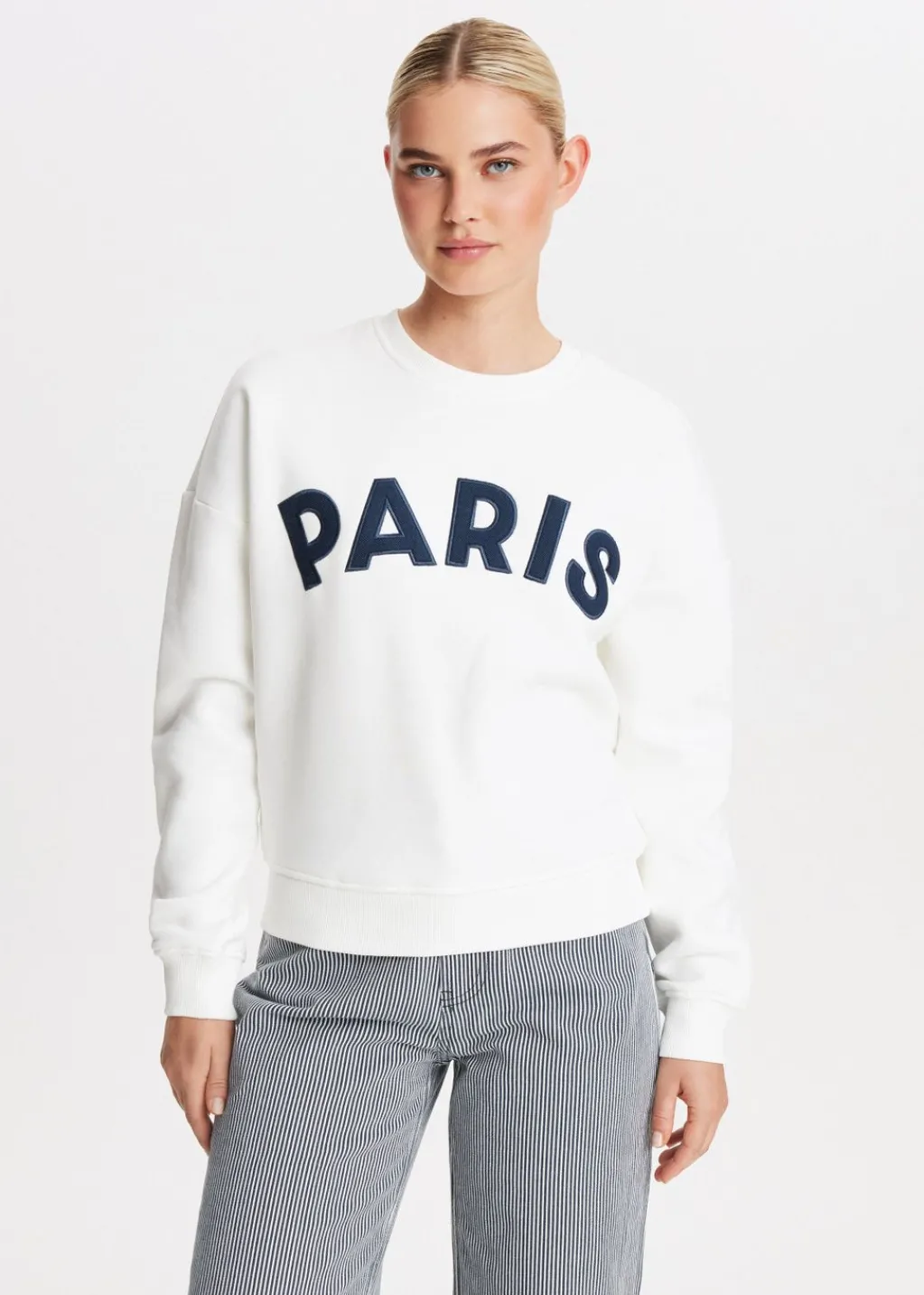 Sweaters En Hoodies<The Sting Paris geborduurde sweater wit, off-white