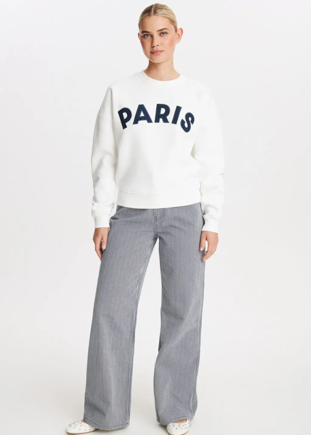 Sweaters En Hoodies<The Sting Paris geborduurde sweater wit, off-white