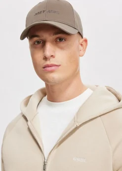 Petten<The Sting Pet met merk logo taupe, dark