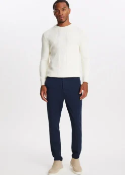 Broeken<The Sting Piqué chino slim fit donkerblauw