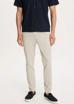 Broeken<The Sting Piqué chino slim fit zand