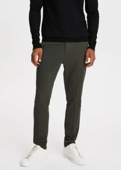 Broeken<The Sting Piqué chino slim fit donkergroen