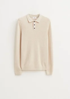 Polo's|Truien En Vesten<The Sting Polo met honinggraatdetail lichtzand