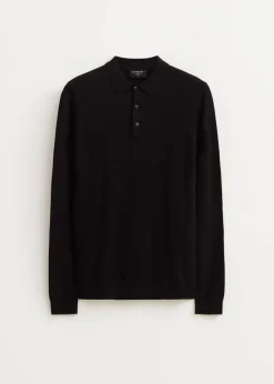 Polo's|Truien En Vesten<The Sting Polo met lange mouwen zwart