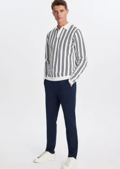 Polo's|Truien En Vesten<The Sting Polo met strepen donkerblauw