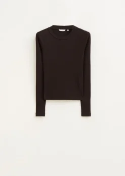 T-Shirts<The Sting Rib t-shirt met lange mouwen donkerbruin