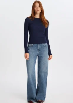 T-Shirts<The Sting Rib t-shirt met lange mouwen donkerblauw