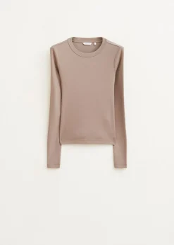 T-Shirts<The Sting Rib t-shirt met lange mouwen taupe