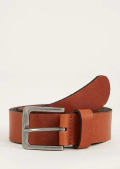 Riemen<The Sting Riem met metalen gesp cognac