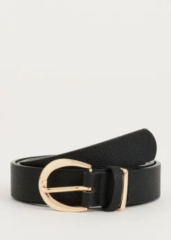 Riemen<The Sting Riem met metalen gesp zwart