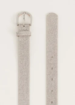 Riemen<The Sting Riem met strass details zilver
