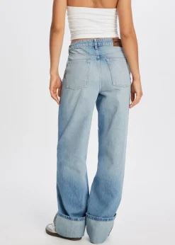 Jeans<The Sting Roll up jeans blauw, used middle