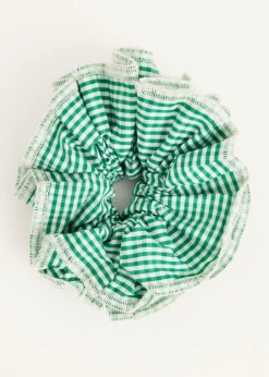 Haaraccessoires<The Sting Scrunchie met ruitpatroon groen