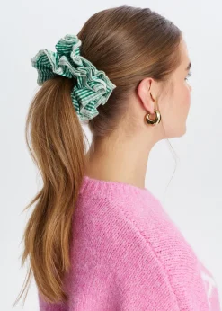 Haaraccessoires<The Sting Scrunchie met ruitpatroon groen