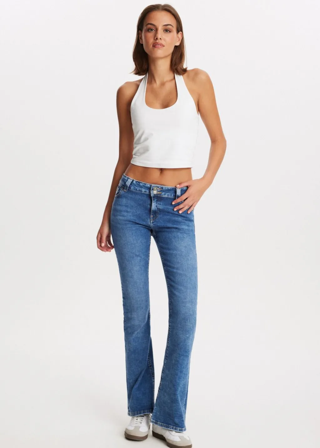 Basics|Jeans<The Sting Soft flared jeans blauw, used middle