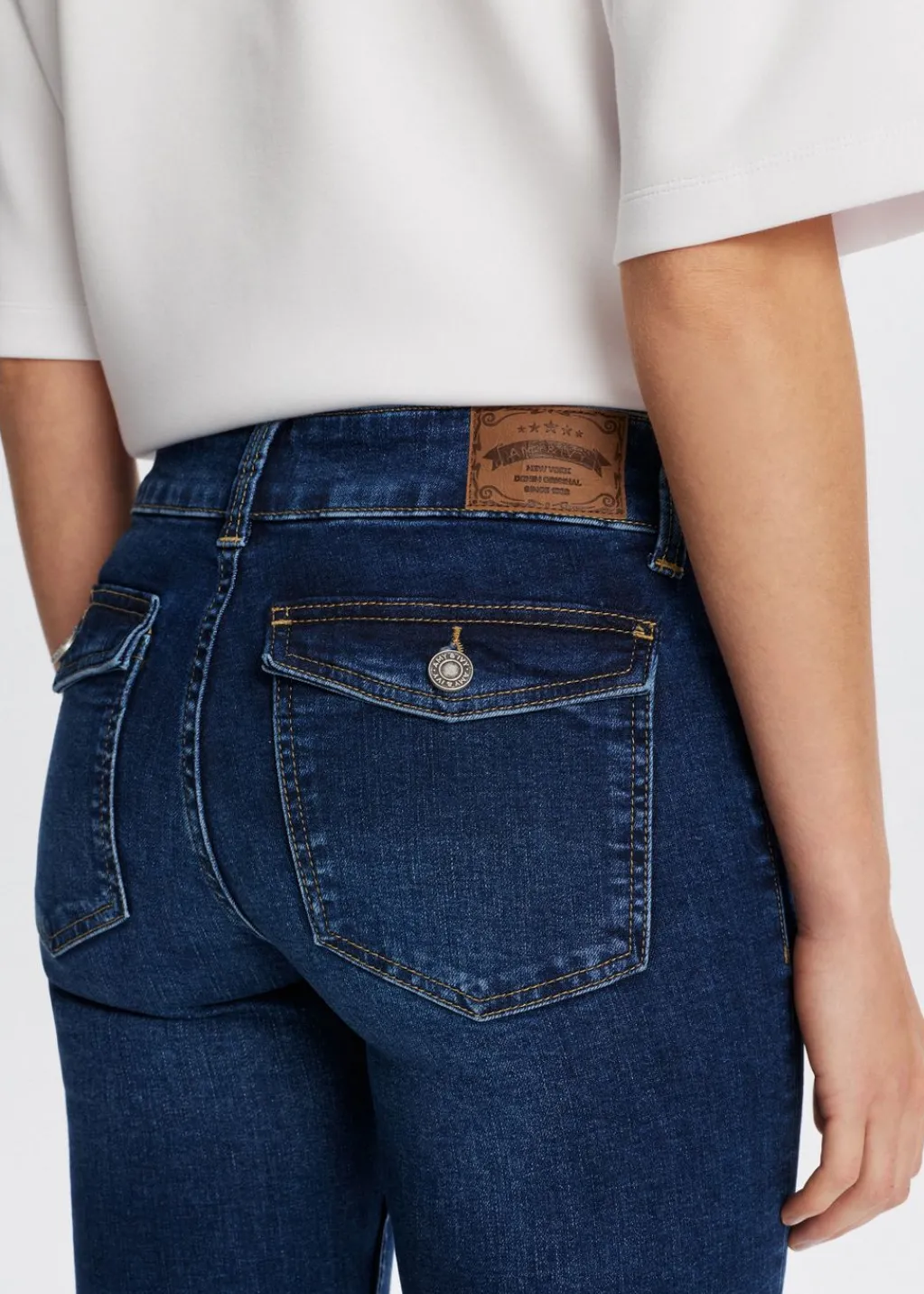 Jeans<The Sting Soft flared jeans donkerblauw