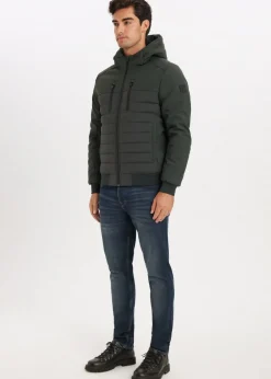 Jassen<The Sting Softshell jas groen, grijs