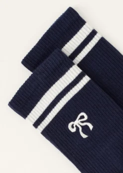 Sokken<The Sting Sokken met geborduurd detail donkerblauw