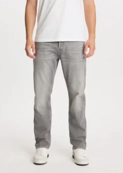 Jeans<The Sting Stretchy straight leg jeans grijs, used middle