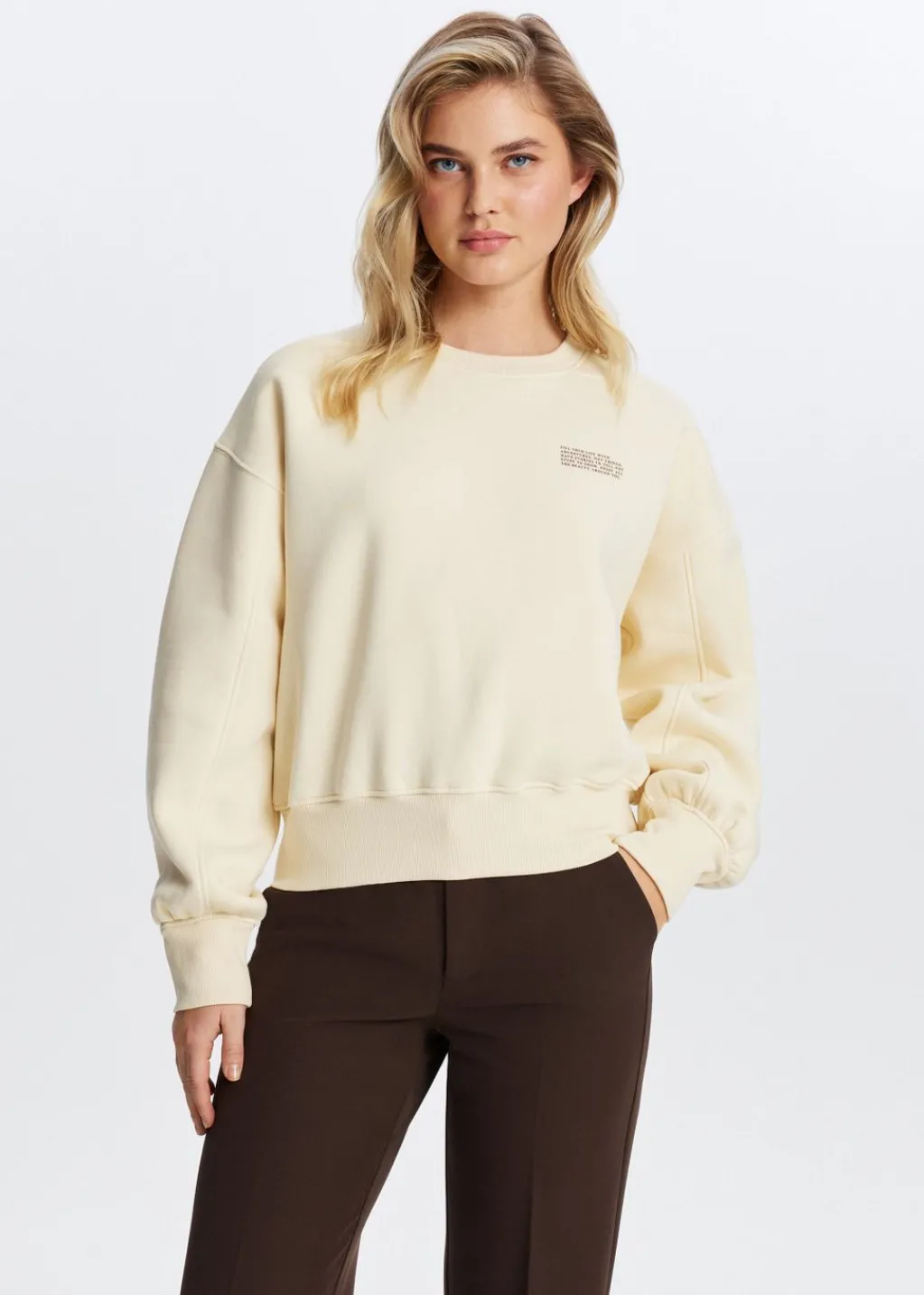 Sweaters En Hoodies<The Sting Sweater met collect print creme