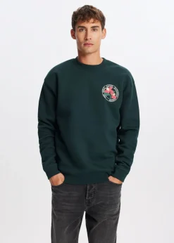 Sweaters En Hoodies<The Sting Sweater met geborduurde bloemen groen, oceaan