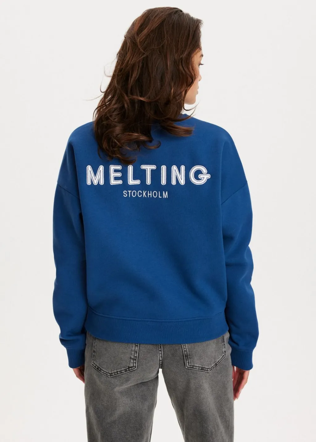 Sweaters En Hoodies<The Sting Sweater met merk print blauw, donker kobalt