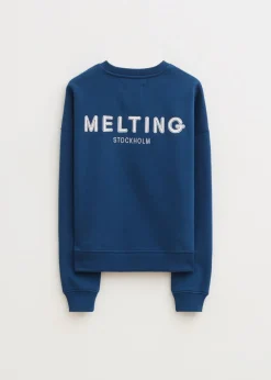 Sweaters En Hoodies<The Sting Sweater met merk print blauw, donker kobalt
