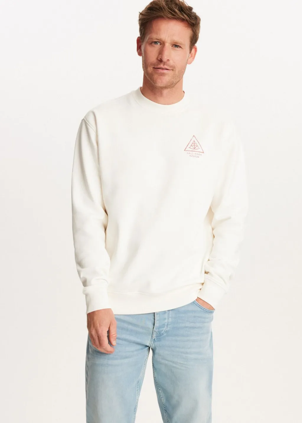 Sweaters En Hoodies<The Sting Sweater met print driehoek wit, off-white