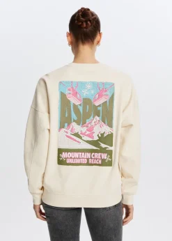 Sweaters En Hoodies<The Sting Sweater met ski print lichtzand