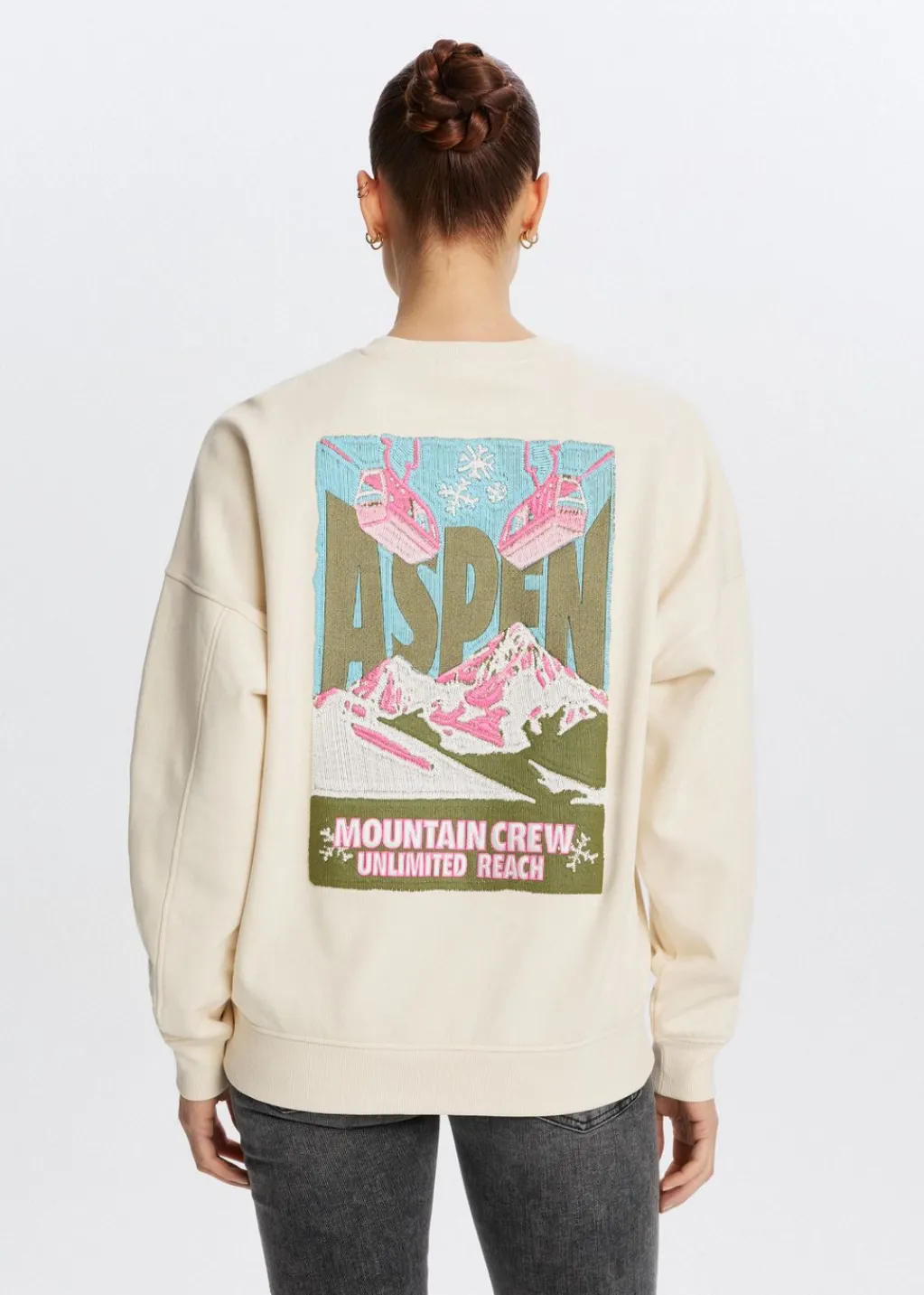 Sweaters En Hoodies<The Sting Sweater met ski print lichtzand