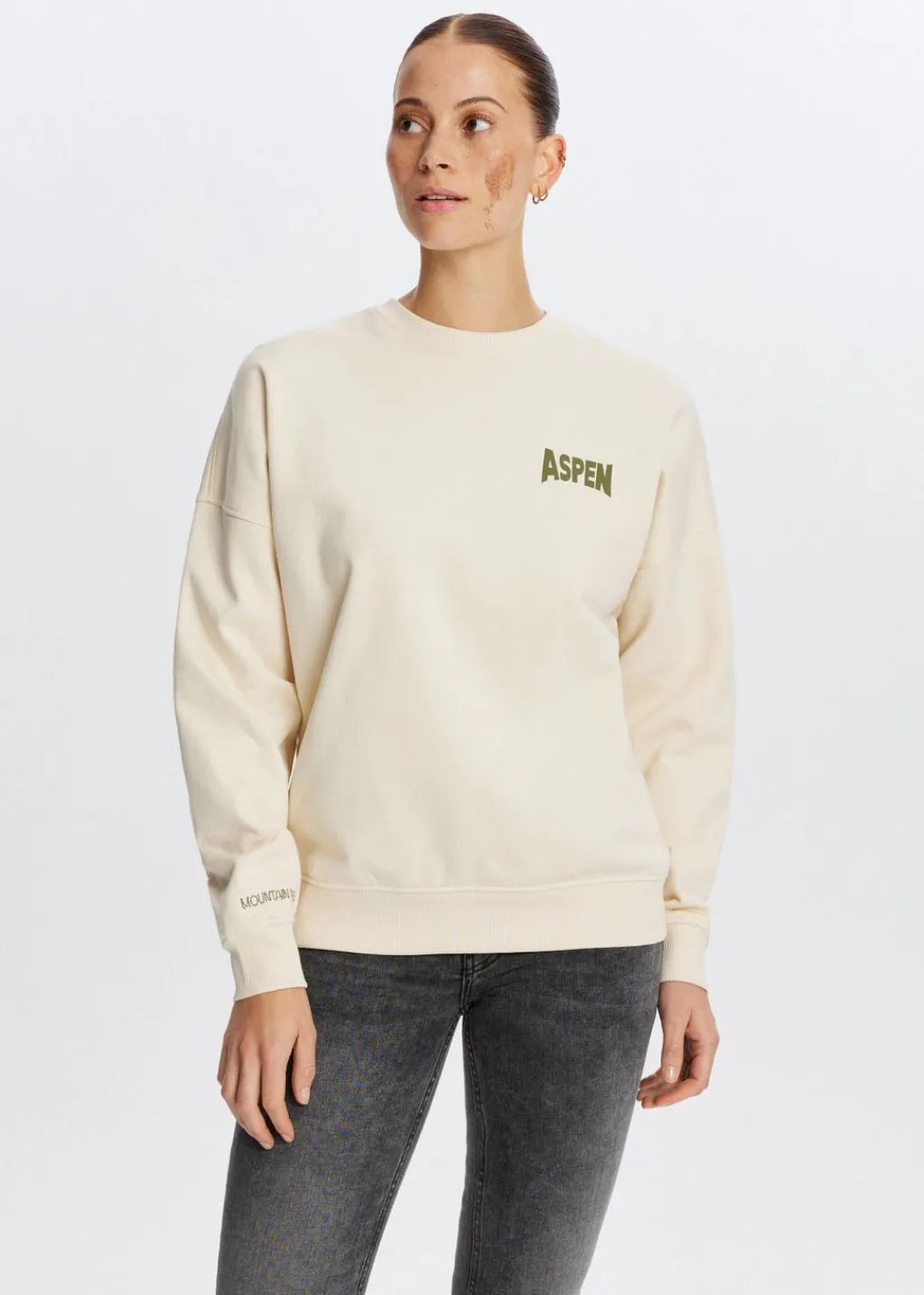 Sweaters En Hoodies<The Sting Sweater met ski print lichtzand
