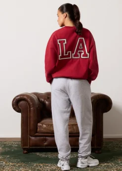 Sweaters En Hoodies<The Sting Sweater met tekstprint middenrood