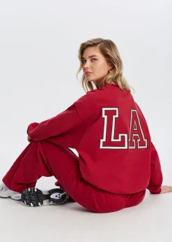 Sweaters En Hoodies<The Sting Sweater met tekstprint middenrood
